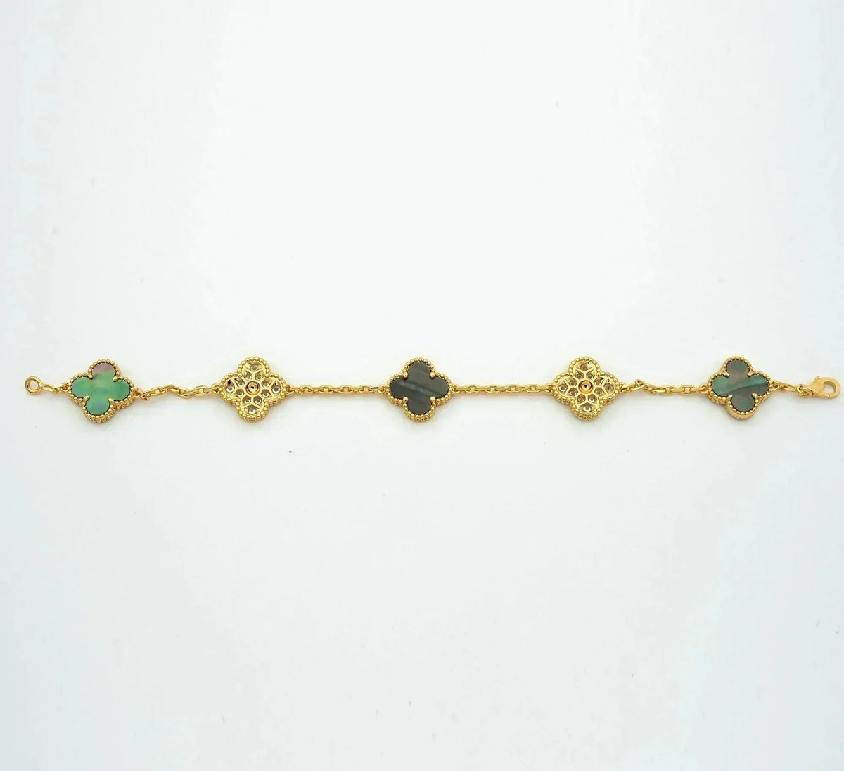 [Twinkle jewelry]New CLOVER 5 MOTIF GRAY MOP BRACELET COLLECTION
