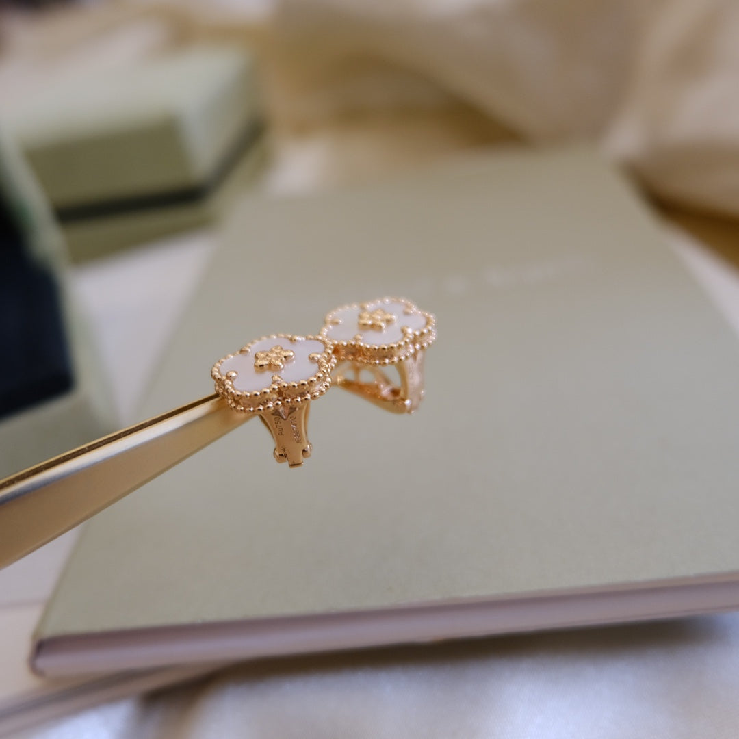 ¡®Twinkle jewelry¡¯LUCKY PINK GOLD WHITE MOP EARRINGS