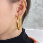 ¡®Twinkle jewelry¡¯CLASH LARGE HOOP EARRINGS