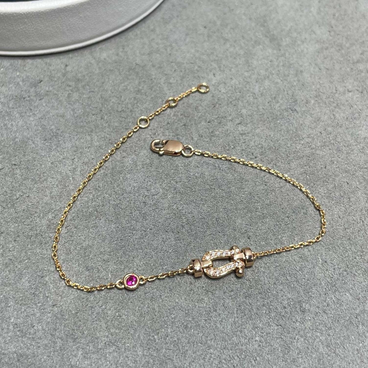 ¡®Twinkle jewelry¡¯FORCE 10 DIAMOND CHAIN LINK PINK GOLD BRACELET