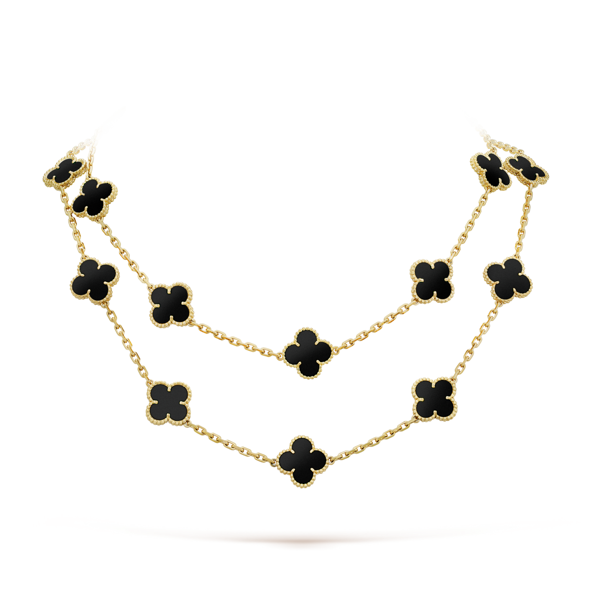 ¡®Twinkle jewelry¡¯CLOVER 20 MOTIFS ONYX NECKLACE
