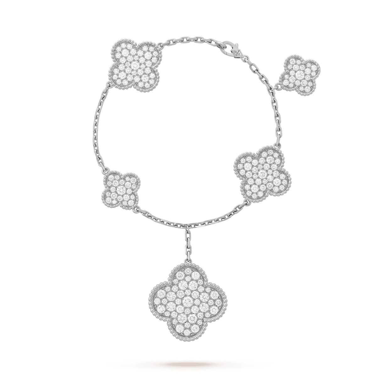 ¡®Twinkle jewelry¡¯CLOVER 6 MOTIFS SILVER DIAMOND BRACELET