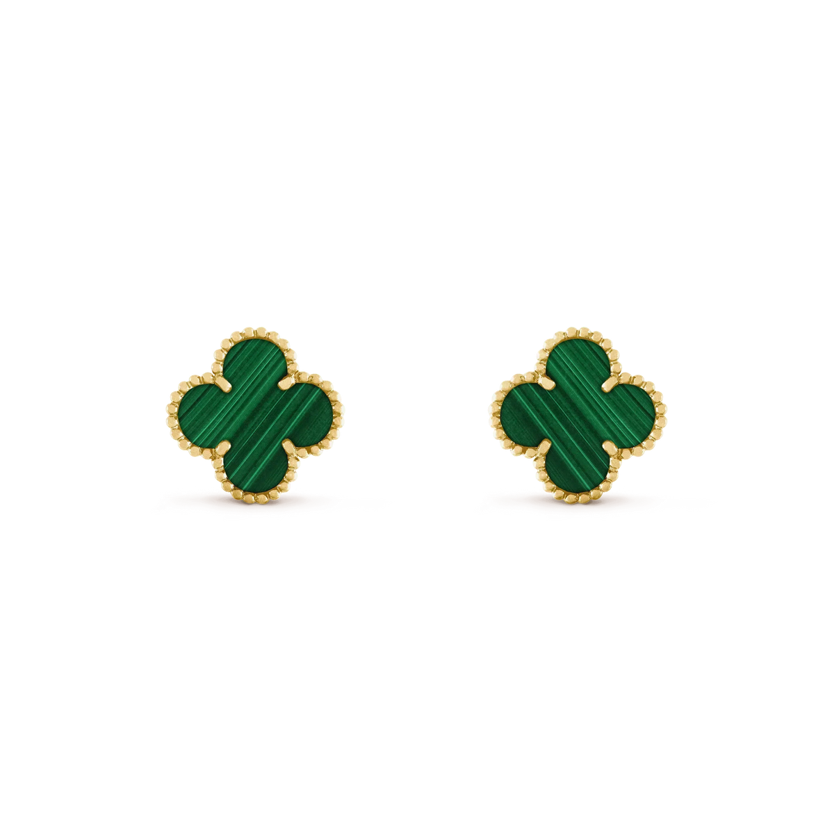 ¡®Twinkle jewelry¡¯CLOVER MEDIUM 1 MOTIFS MALACHITE  EARRINGS