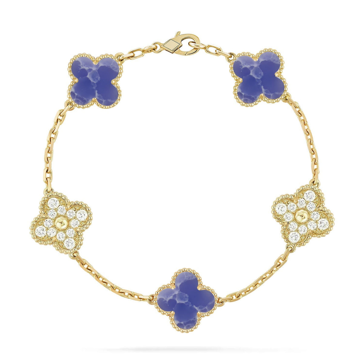 [Twinkle jewelry]New CLOVER 5 MOTIF BLUE VEINS BRACELET COLLECTION
