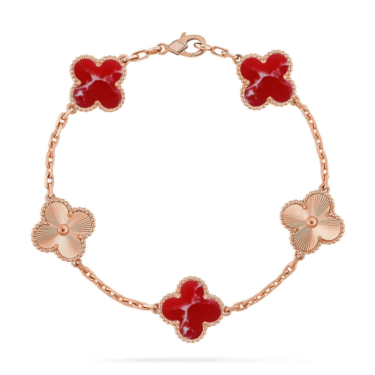 [Twinkle jewelry]New CLOVER 5 MOTIF RED PATTERN BRACELET COLLECTION