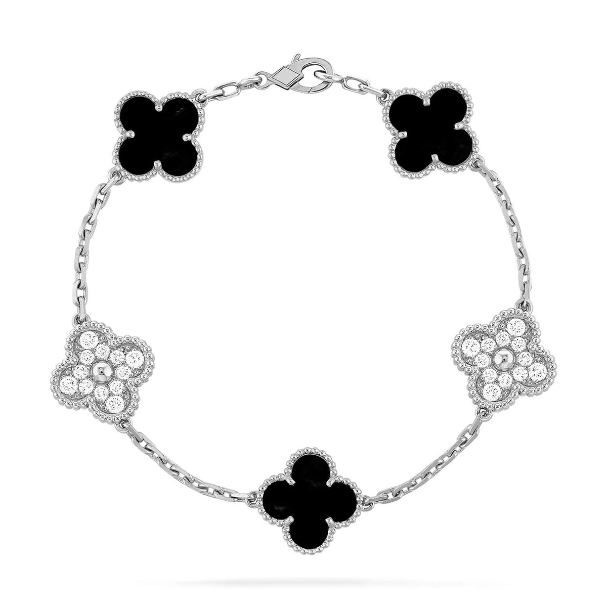 [Twinkle jewelry]New CLOVER 5 MOTIF ONYXS BRACELET COLLECTION