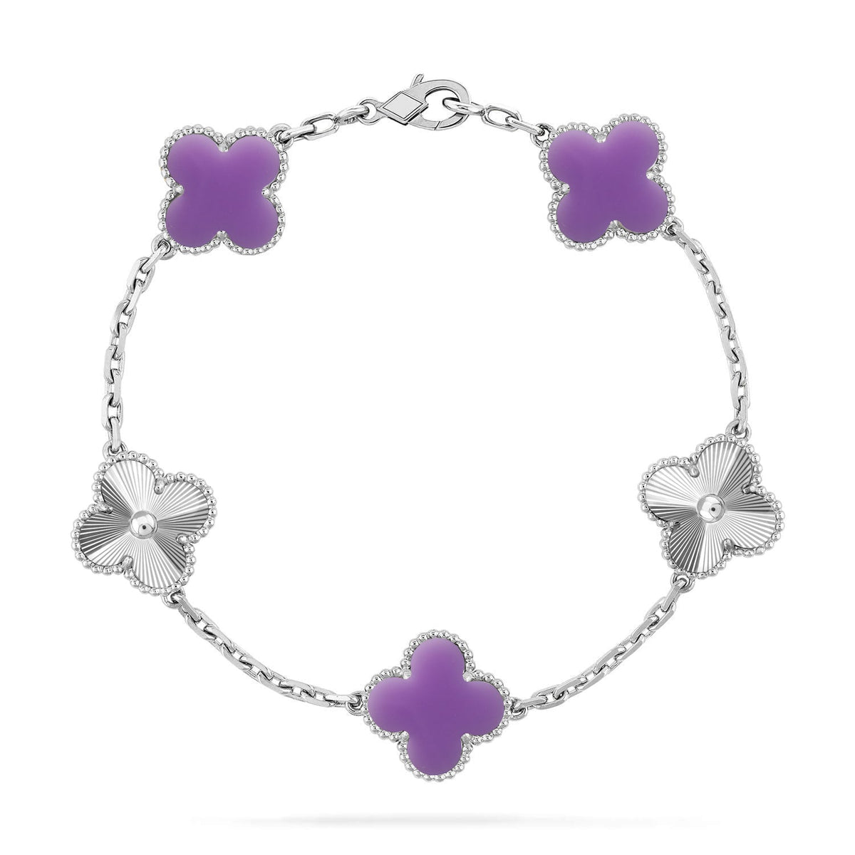 [Twinkle jewelry]New CLOVER 5 MOTIF LIGHT PURPLE BRACELET COLLECTION