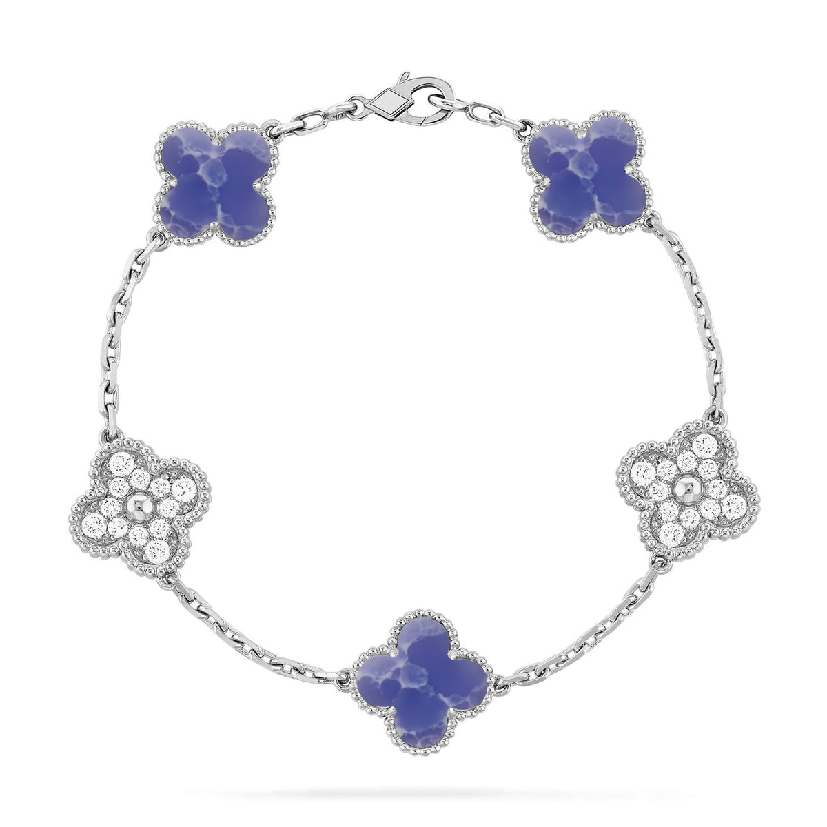 [Twinkle jewelry]New CLOVER 5 MOTIF BLUE VEINS BRACELET COLLECTION