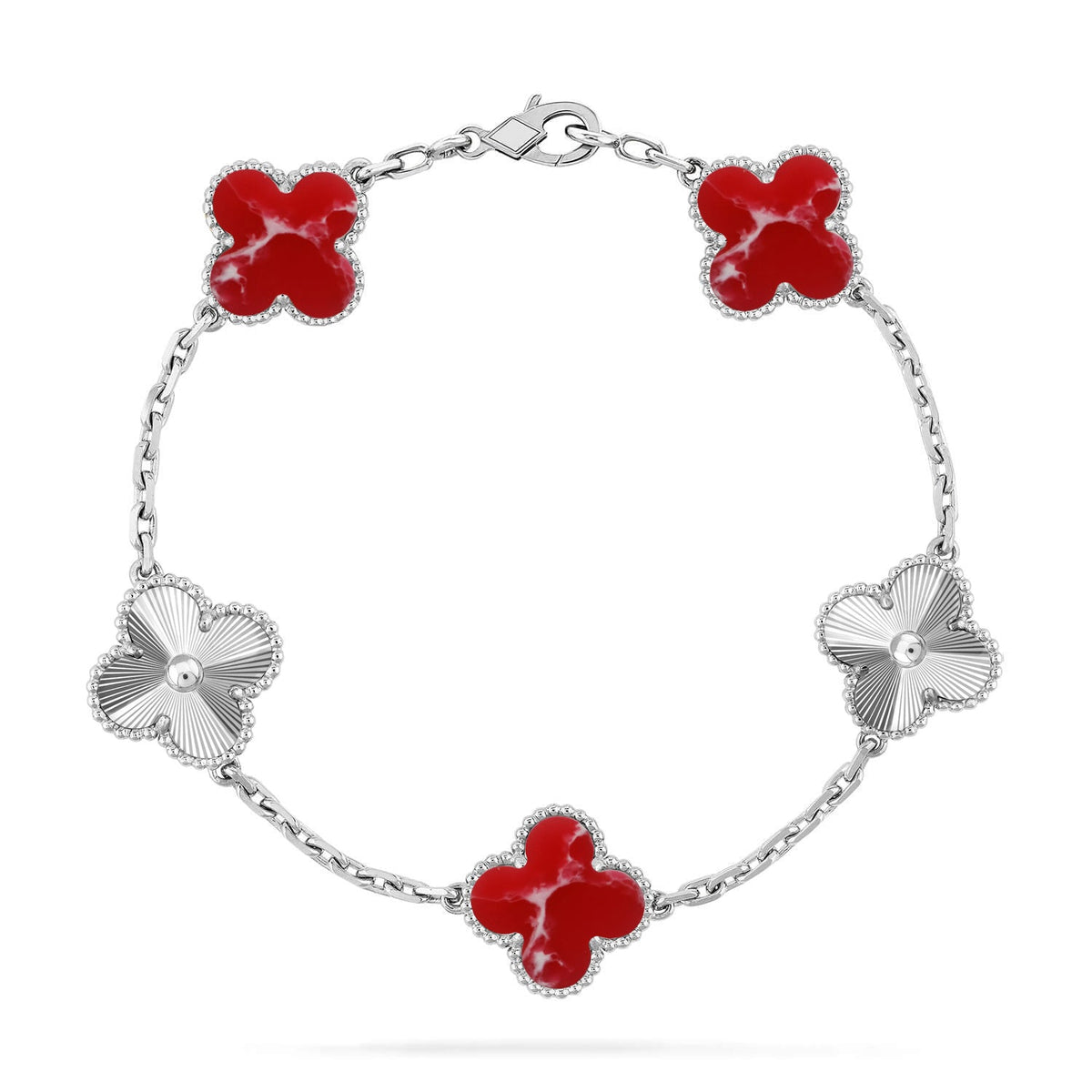 [Twinkle jewelry]New CLOVER 5 MOTIF RED PATTERN BRACELET COLLECTION