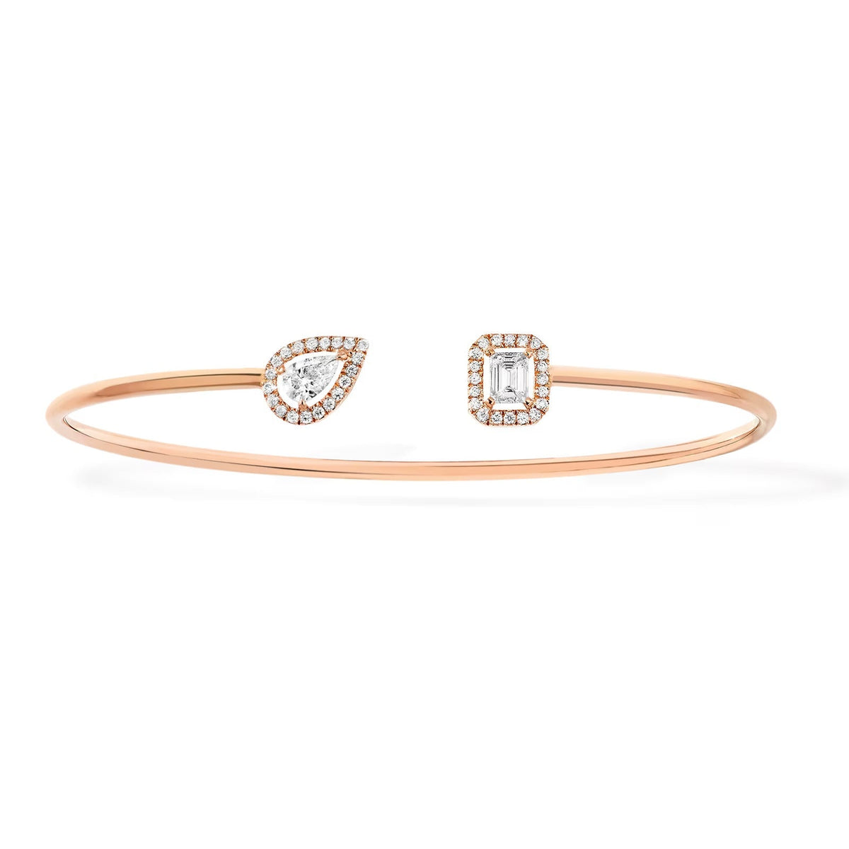 [Twinkle jewelrys]JONC FLEX MY TWIN TOI & MOI SILVER DIAMOND BRACELET