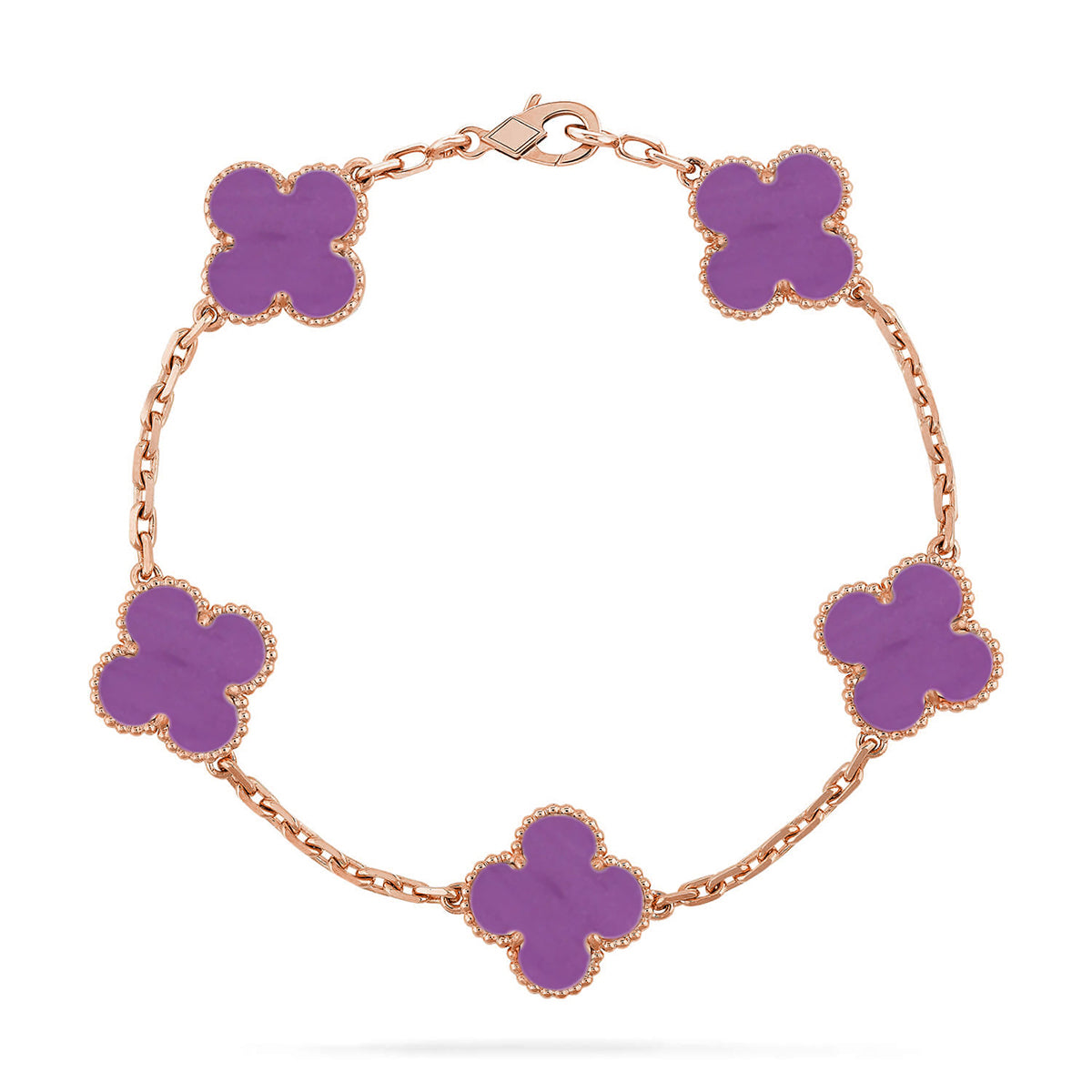 [Twinkle jewelry]New  CLOVER 5 MOTIF VIOLET BRACELET COLLECTION