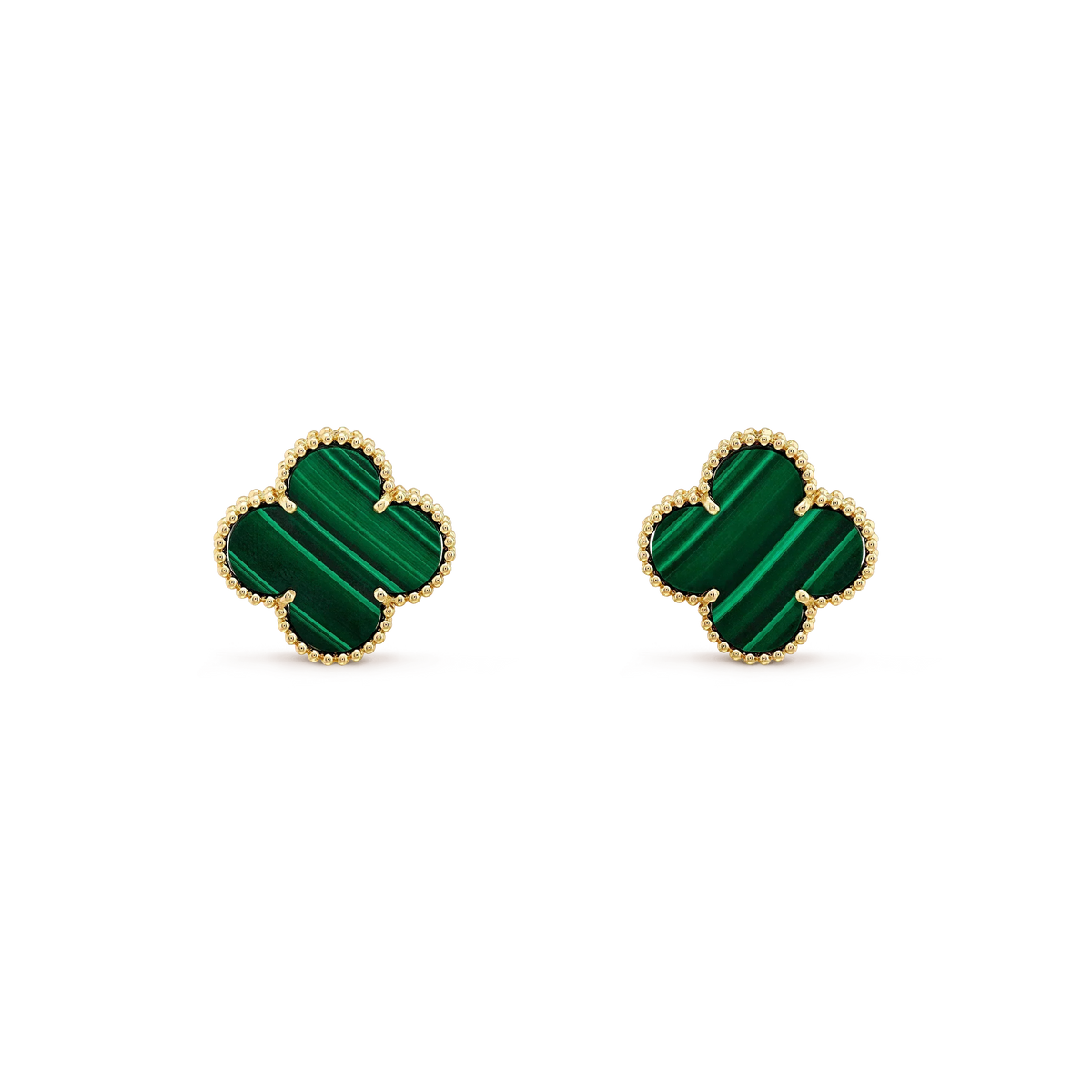 ¡®Twinkle jewelry¡¯CLOVER MINI 9.5MM MALACHITE  EARRINGS