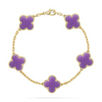 [Twinkle jewelry]New CLOVER 5 MOTIF LIGHT PURPLE BRACELET COLLECTION