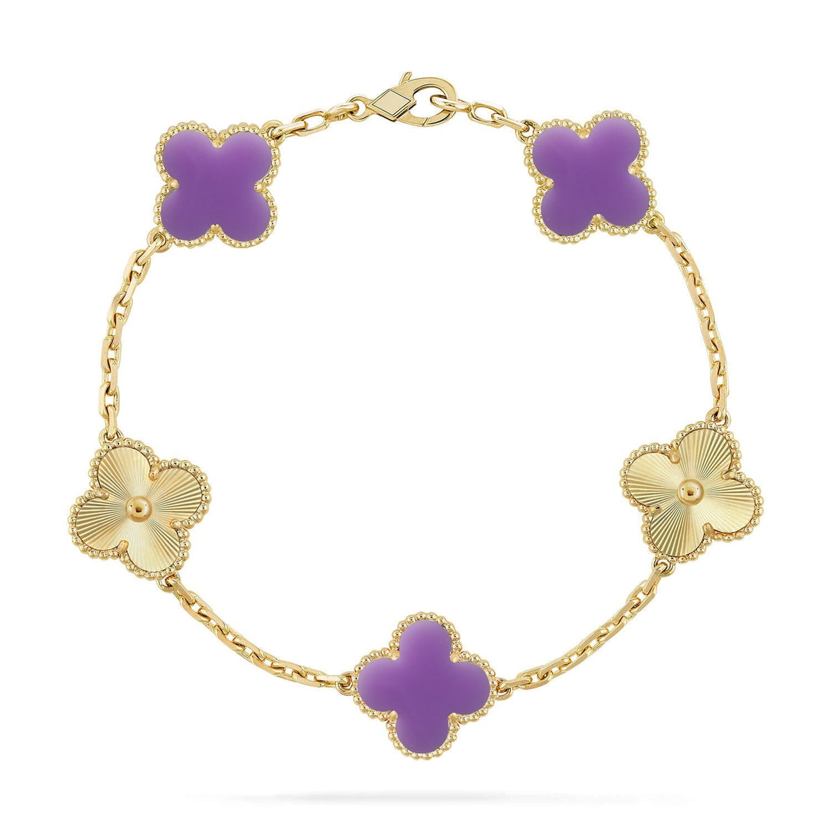 [Twinkle jewelry]New CLOVER 5 MOTIF LIGHT PURPLE BRACELET COLLECTION