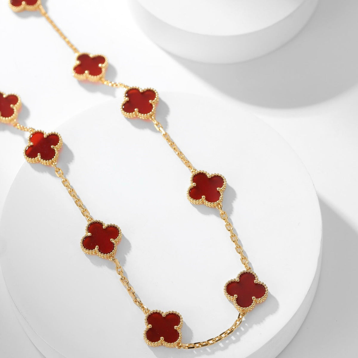 ¡®Twinkle jewelry¡¯CLOVER 10 MOTIFS CARNELIAN NECKLACE
