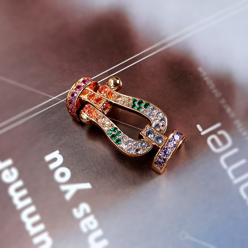¡®Twinkle jewelry¡¯FORCE LARGE HORSESHOE  COLORED DIAMOND BRACELET ROSE GOLD
