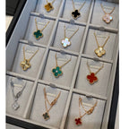 ¡®Twinkle jewelry¡¯CLOVER 15MM CARNELIAN SINGLE FLOWER NECKLACE