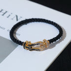 ¡®Twinkle jewelry¡¯FORCE LARGE HORSESHOE BLACK WHITE DIAMOND BRACELET SILVER