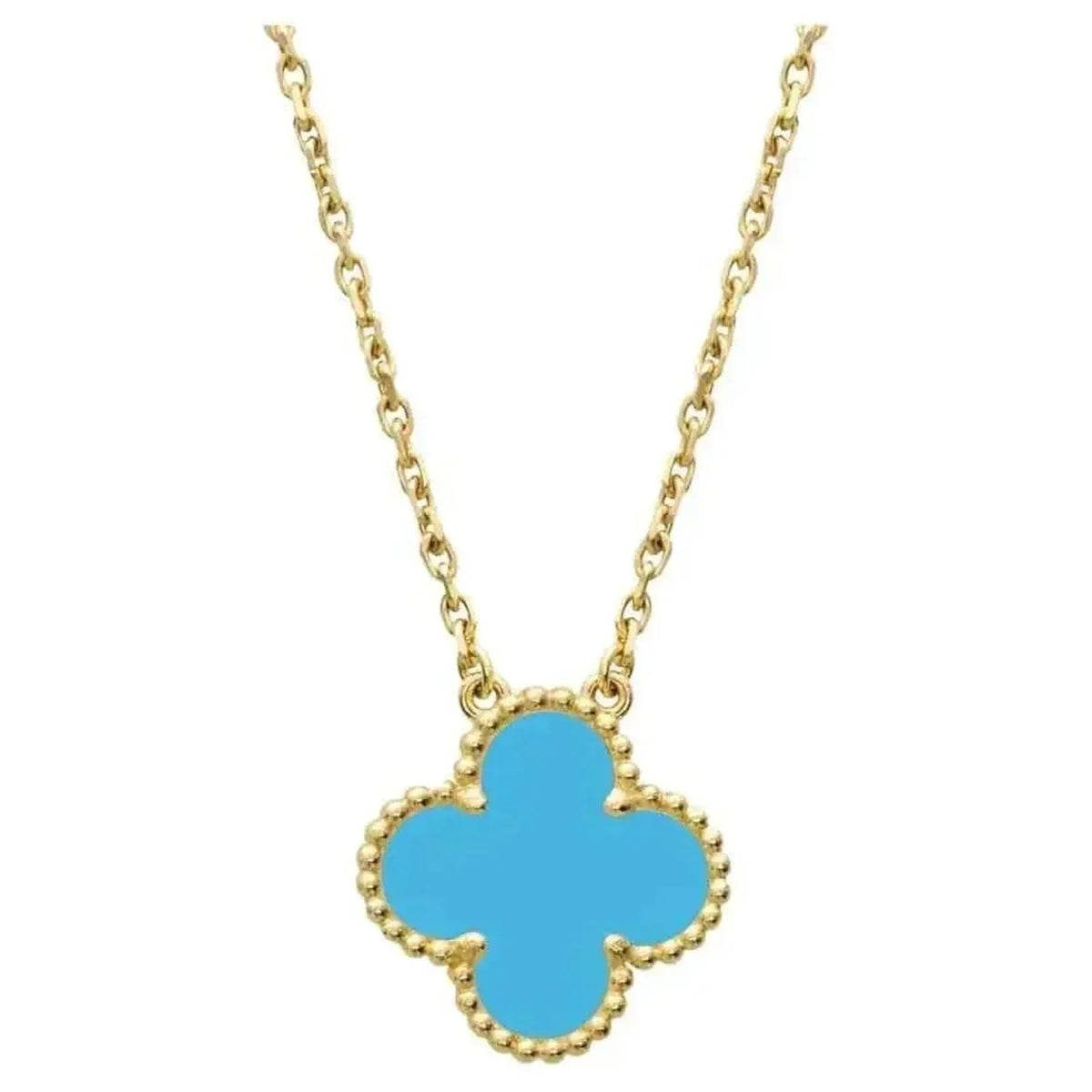 ¡®Twinkle jewelry¡¯CLOVER 15MM VINTAGE TURQUOISE NECKLACE