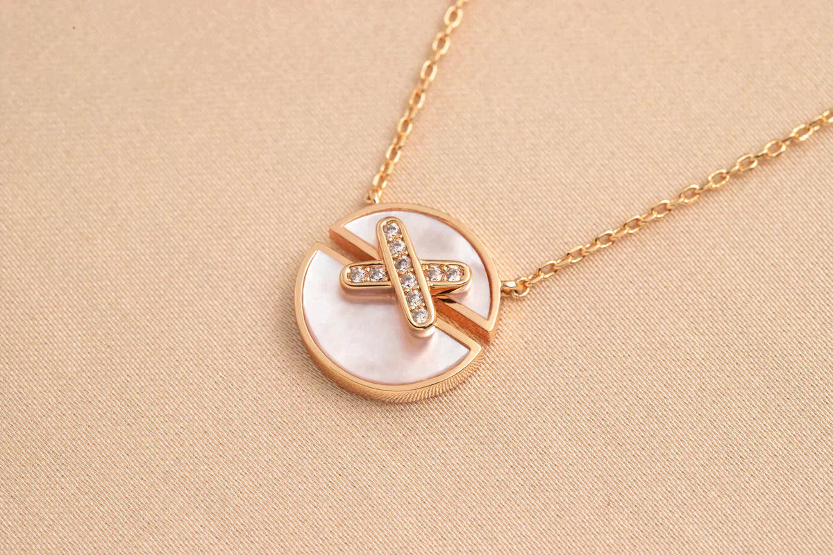 ¡®Twinkle jewelry¡¯JEUX DE ROSE GOLD DIAMOND NECKLACE