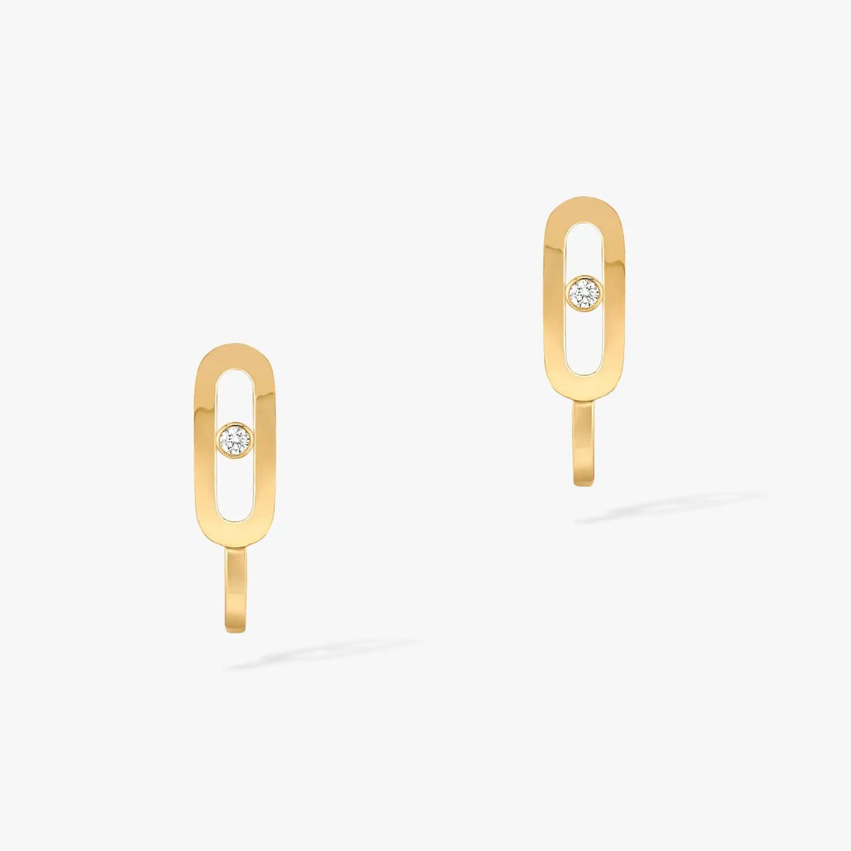 [Twinkle jewelrys]CREOLES MOVE UNO MINI 1 DIAMOND EARRINGS