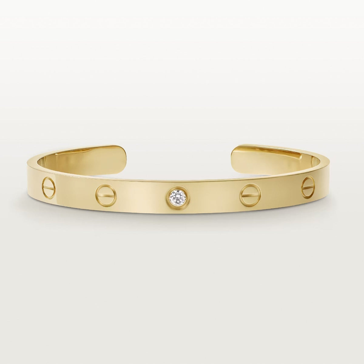 ¡®Twinkle jewelry¡¯LOVE BRACELET 6.1MM 1 DIAMOND OPEN CUFF
