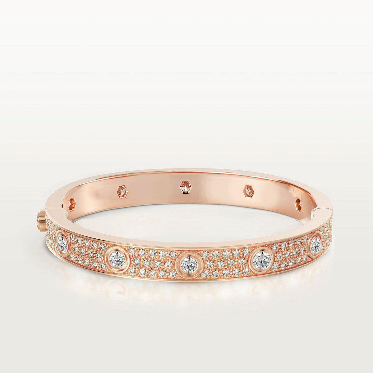 ¡®Twinkle jewelry¡¯LOVE BRACELET 6.1MM DIAMOND-PAVED 10 BIG DIAMONDS