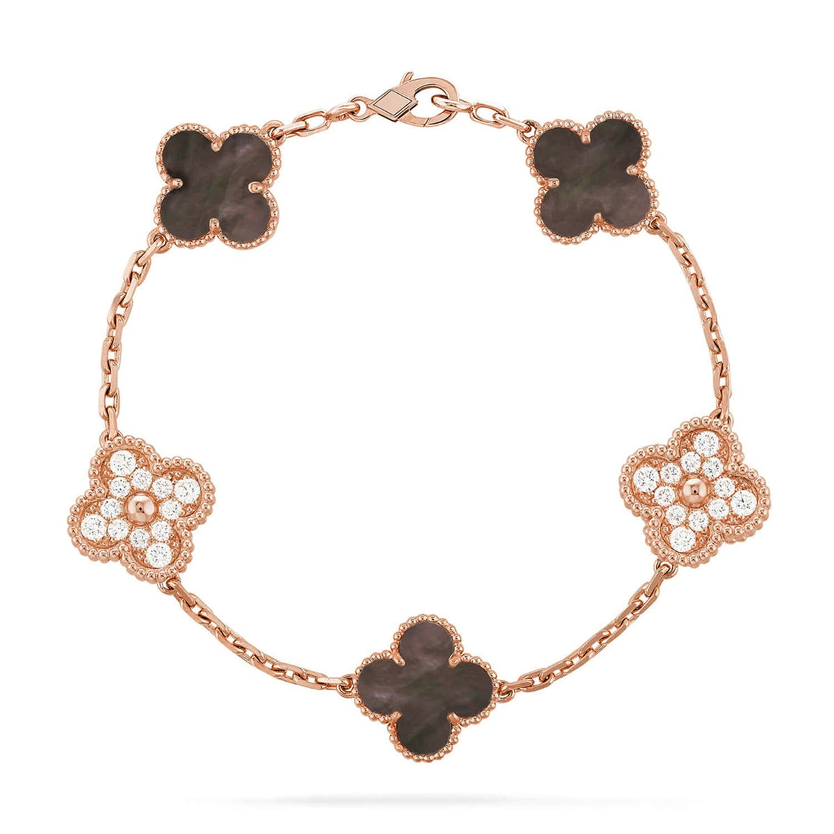 [Twinkle jewelry]New CLOVER 5 MOTIF GRAY MOP BRACELET COLLECTION