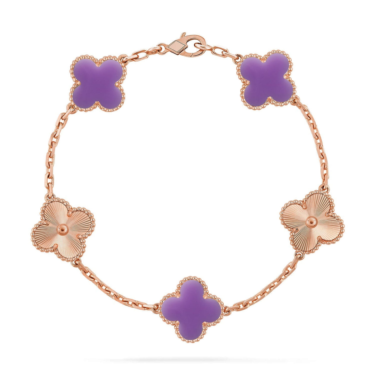 [Twinkle jewelry]New CLOVER 5 MOTIF LIGHT PURPLE BRACELET COLLECTION