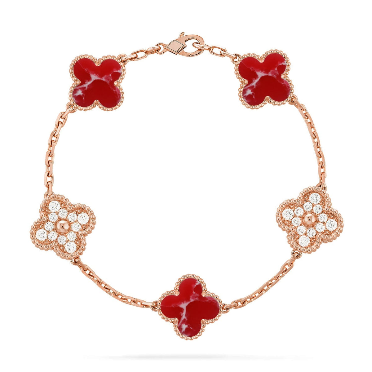 [Twinkle jewelry]New CLOVER 5 MOTIF RED PATTERN BRACELET COLLECTION