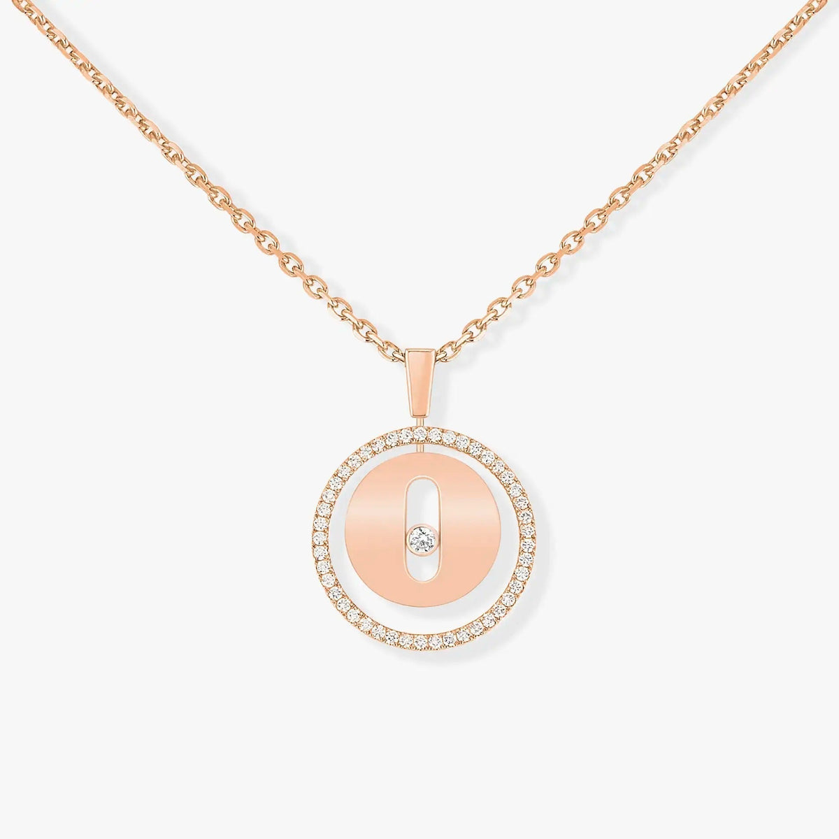 [Twinkle jewelrys]LUCKY MOVE PM NECKLACE PINK GOLD DIAMOND