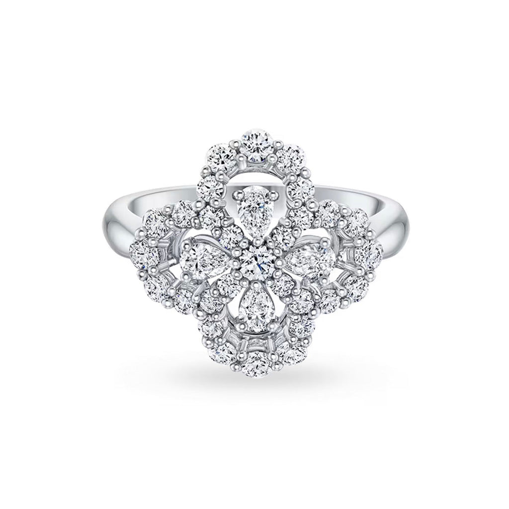 ¡®Twinkle jewelry¡¯LOOP RING FULL MOTIF DIAMOND 16MM SILVE