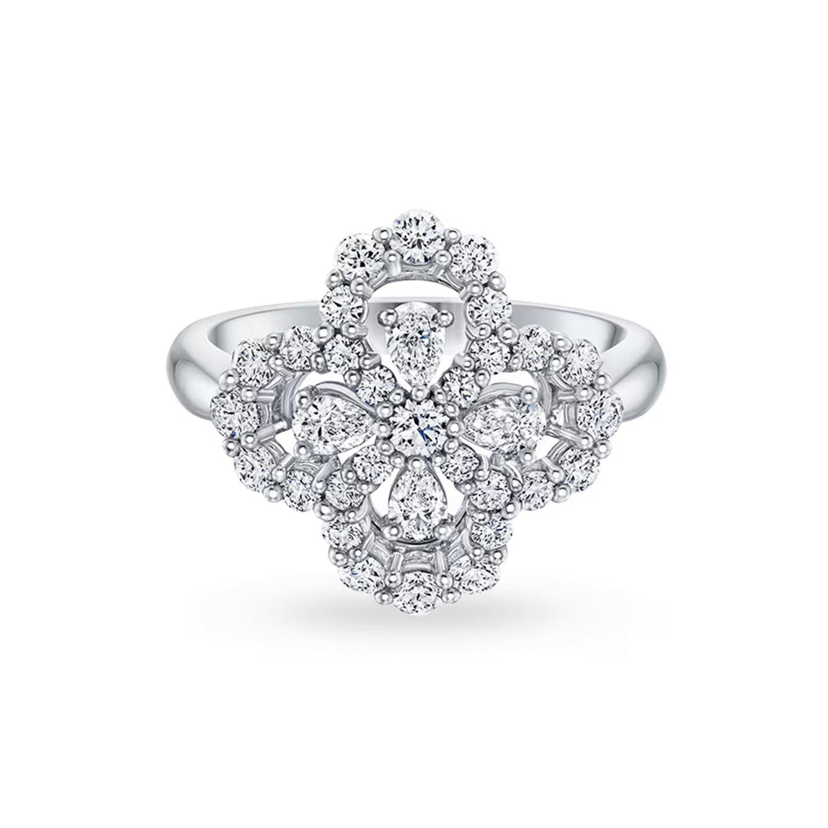 ¡®Twinkle jewelry¡¯LOOP RING FULL MOTIF DIAMOND 16MM SILVE