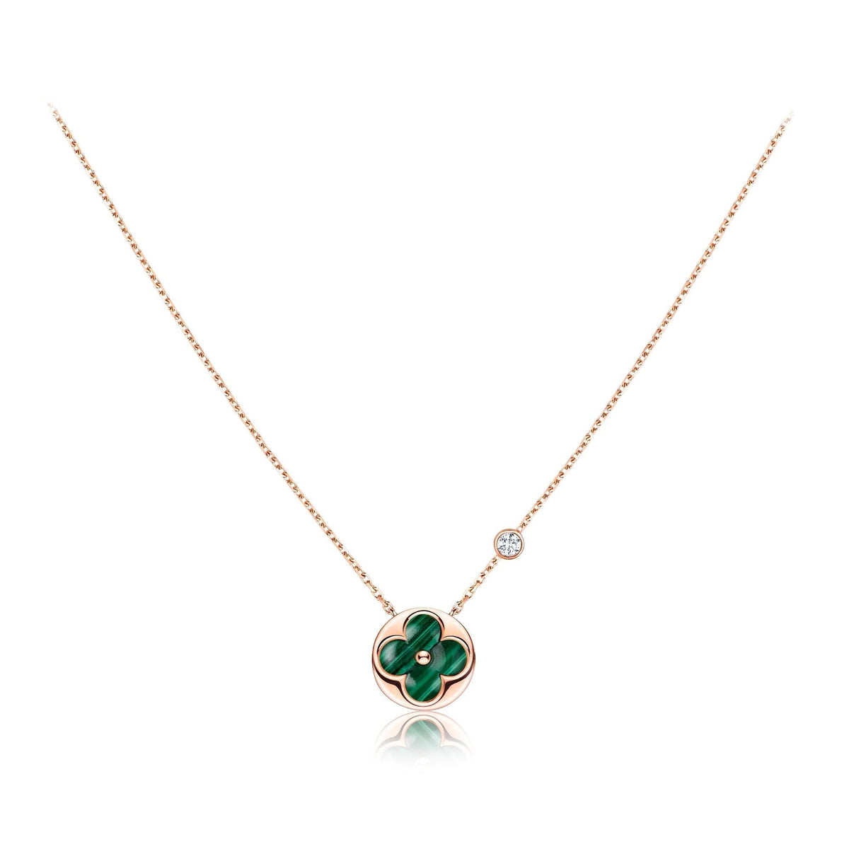 ¡®Twinkle jewelry¡¯SUN PEDANT PINK GOLD 1 DIAMOND NECKLACE