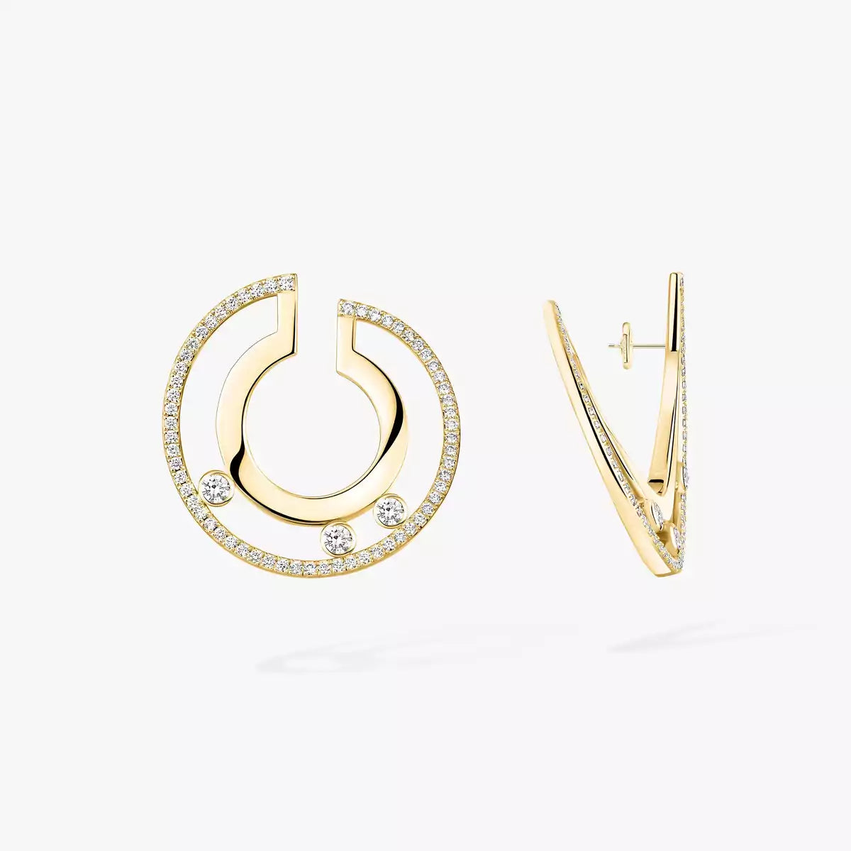 [Twinkle jewelrys]Move Romane Small Diamond Hoop Earrings