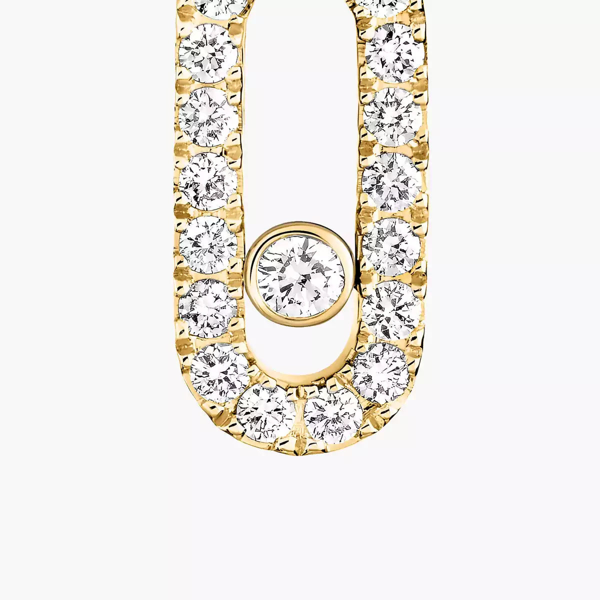 [Twinkle jewelrys]Move Uno Single Diamond Hoop Earring