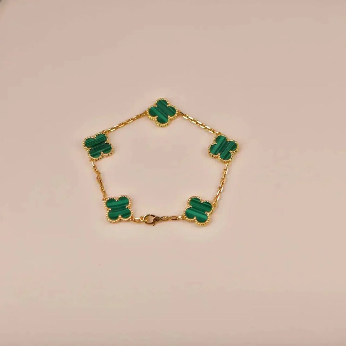 [Twinkle jewelry]New  CLOVER 5 MOTIF MALACHITE BRACELET COLLECTION