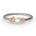 ¡®Twinkle jewelry¡¯FORCE LARGE HORSESHOE FULL DIAMOND BRACELET ROSE GOLD