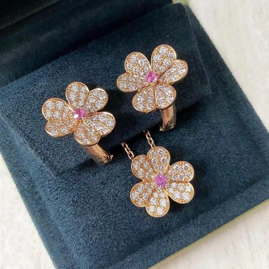 ¡®Twinkle jewelry¡¯FRIVOLE PINK GOLD FLOWER DIAMOND EARRINGS