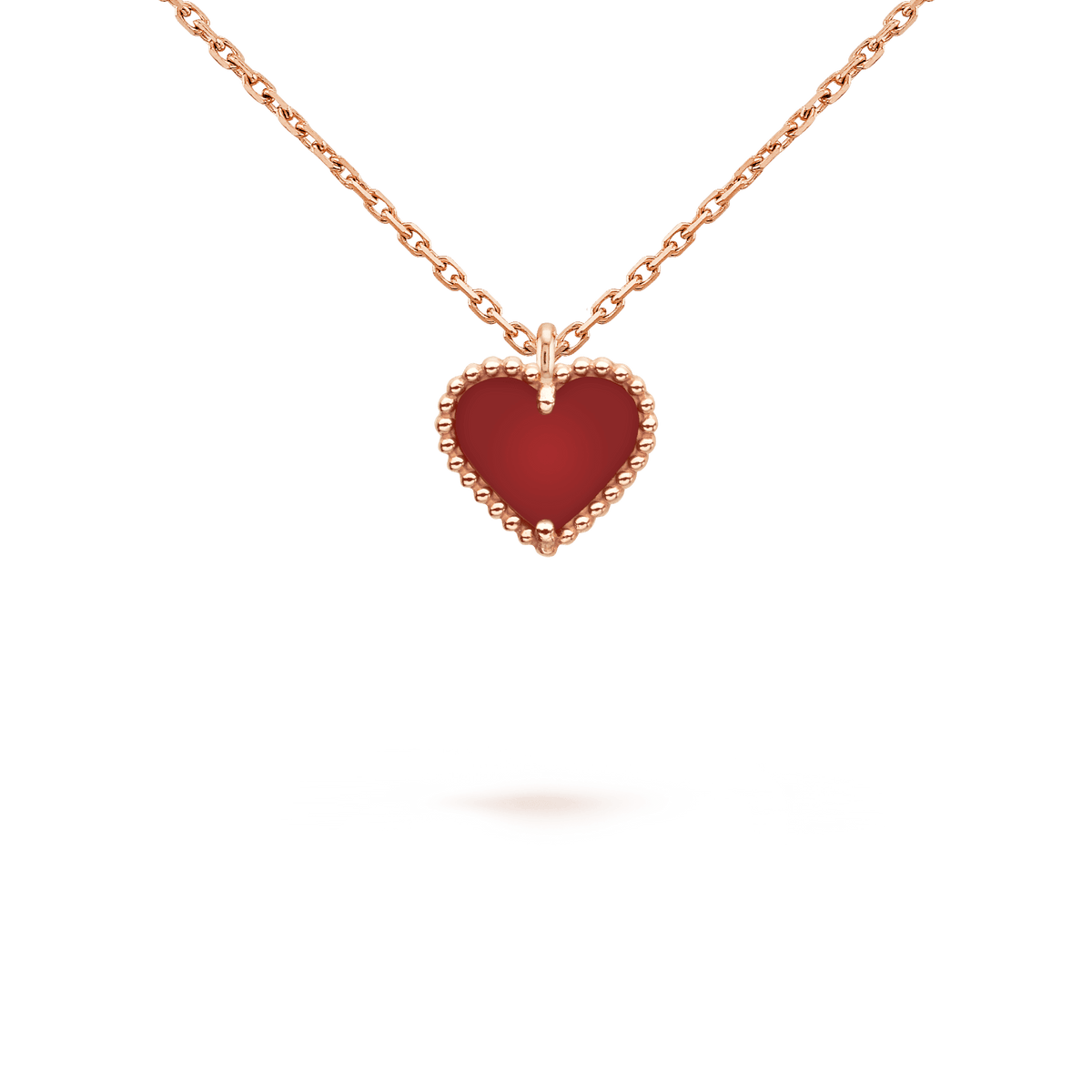 ¡®Twinkle jewelry¡¯SWEET CLOVER CARNELIAN HEART NECKLACE