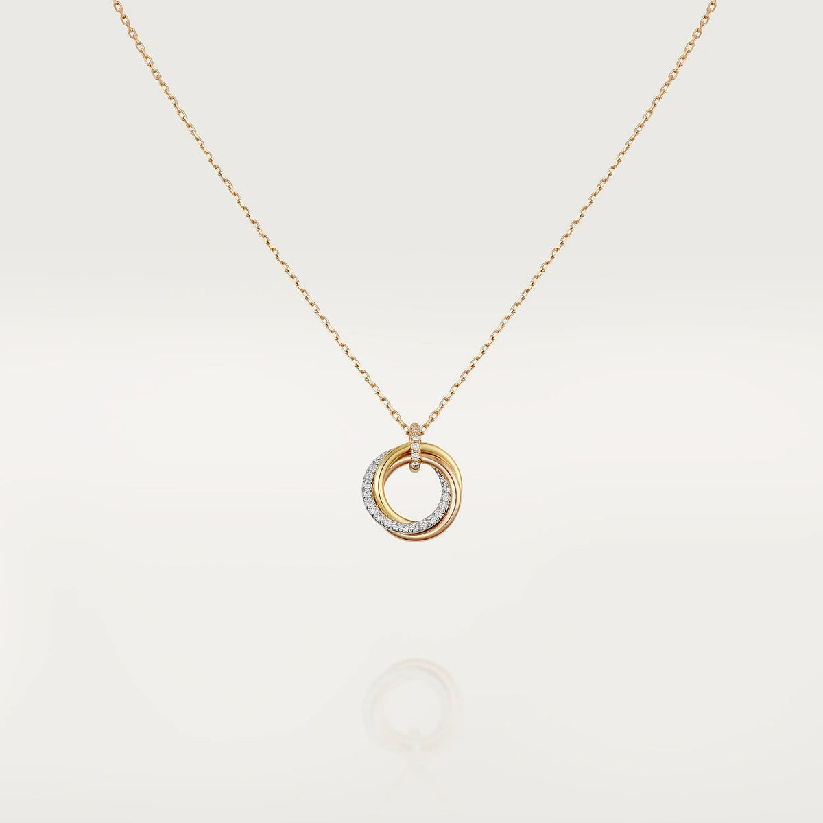 ¡®Twinkle jewelry¡¯TRINITY NECKLACE SILVER GOLD PINK GOLD DIAMONDS